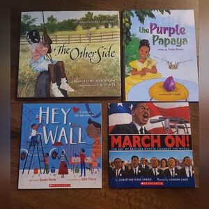 4 Children's books with race and community themes including MLK